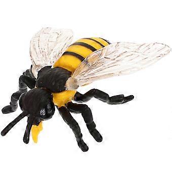 1Pc Bee Figurine Realistic Plastic Animal Model Teaching Prop Educational Toy