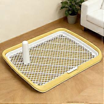 Large dog toilet with slatted floor and pillars, dog pee tray, pet pee pan, flat surface, dog toilet.