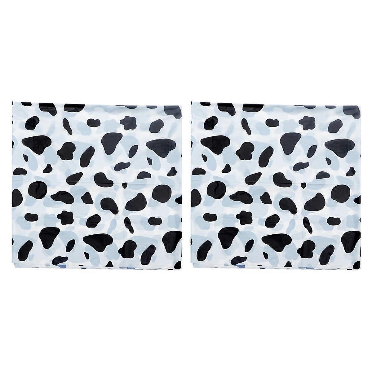 Disposable Cow Pattern Tablecloth for Party Use 2Pcs Table Decor Covers