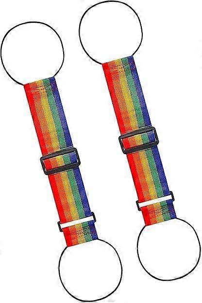 2-Pack Adjustable Rainbow Gear Straps, Multi-Purpose Organizer Bands