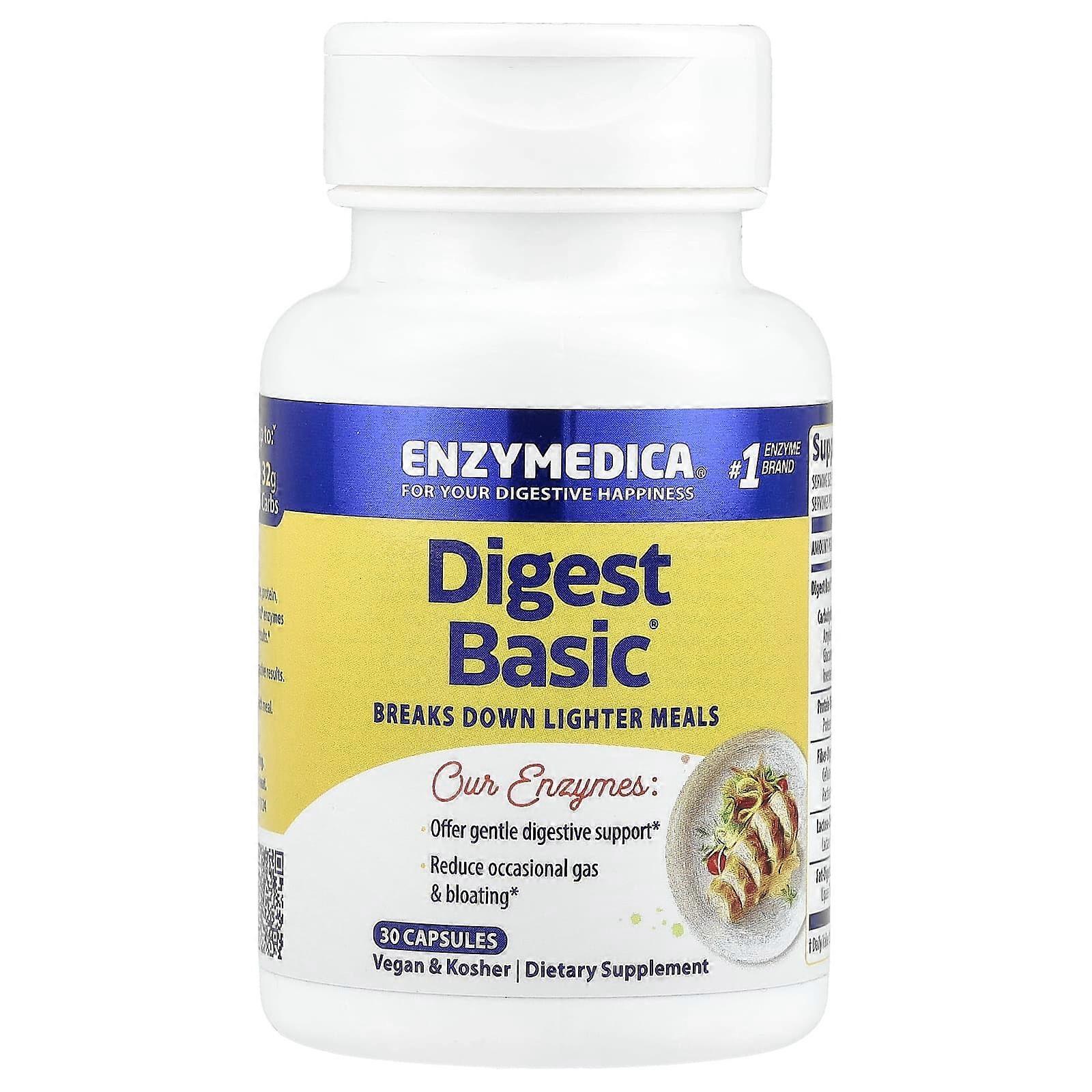Enzymedica, Digest Basic®, 30 Capsules, 3-Pack