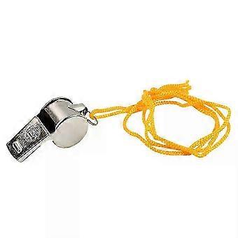 1pcs Stainless Steel Whistles Referee Sport Rugby Metal Whistle With Rope Party Training Soccer Football Basketball Cheerleading JH1