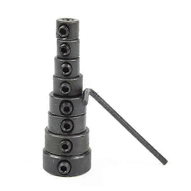 New 8pcs Drill Bit Depth Stop Rings - 3-16mm Adjustable Collars Positioner compatible with Precision Woodworking