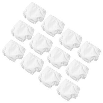 12pcs White Baby Doll Panties Mini Dressing Game Clothes Doll Accessories