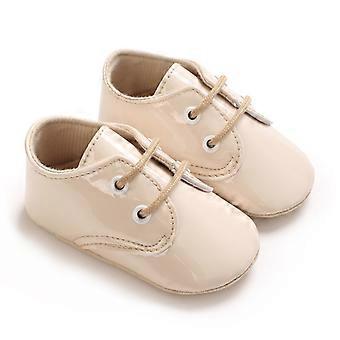 2026 Spring Baby Shoes Glossy Lace-Up Design Babys first walking shoes Soft Non-Slip Sole