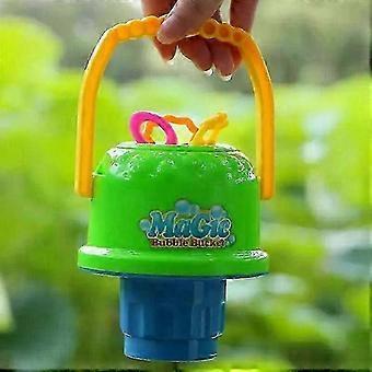 Summer Bubble Maker Toy for Kids - Anti-Spill Bucket with Blowing Bubbles - Outdoor Fun Activity Gift for Boys and Girls
