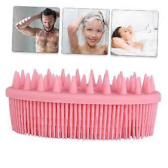 2pcs DualSided Silicone Body Brush Set with Gentle Massage Bristles and Baby Bath Scrubber