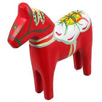 Met de hand gesneden houten paard beeldje geschilderd Zweeds paard ornament Noordse stijl decoratieve paard sculptuur voor thuis