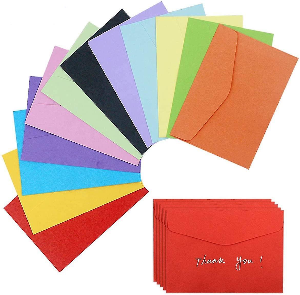60 Pack Small Envelopes,4.6 X 3.33 Inch Coloured Envelopes Lovely Mini Envelopes