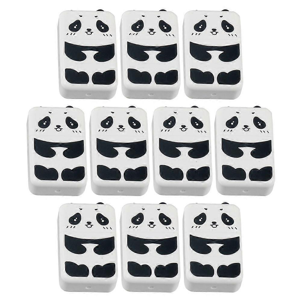 Drawing Eraser Panda Shaped Eraser for Students Use 10Pcs Multi-Function Set