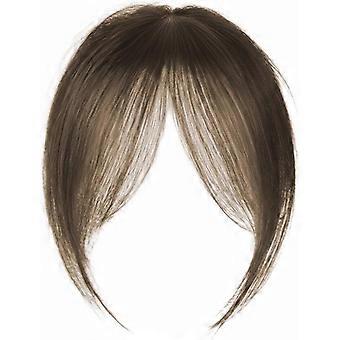 Clip-on ponytail, air bangs clip, French ponytail, integrated natural bangs (suitable for real hair), women's real hair ponytail extensions, light ba