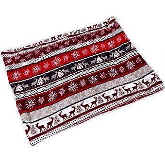Pet Flannel Mat for Warm Thickened Pet Sleeping Mat Red