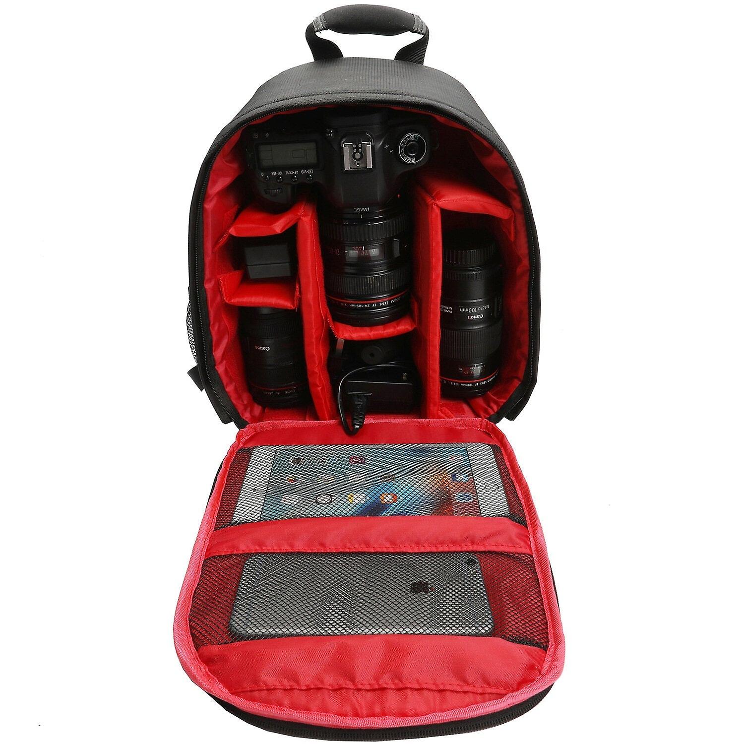 Water-resistant Shockproof Travel Carry Camera Bag Backpack For Canon For Nikon Dslr Camera Tripod Lens Flash