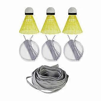 Indoor Badminton Trainer Kit, 3Pcs Telescopic Practice Device for Badminton Learners