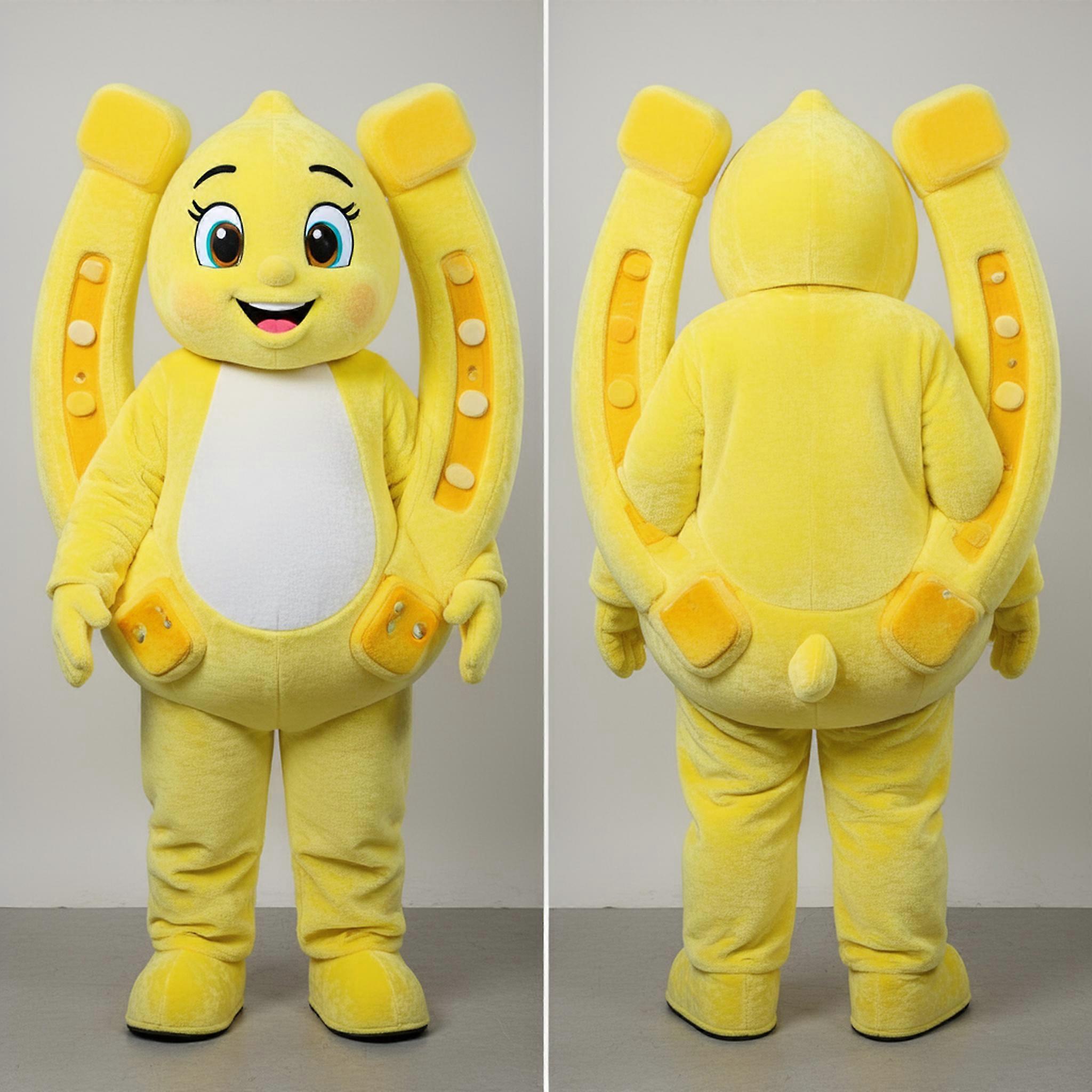 MASTICOT Lemon Yellow Rounded Horseshoe Mascot