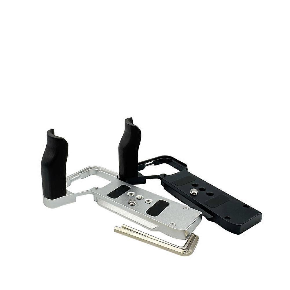 Camera Quick Release L Plate Base Hand Grip L Shape Grip for A7C2 Camera Accessories Black+Silver