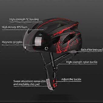 Helm Fahrradhelm für Erwachsene Männer Frauen Schutzhelm mit magnetischem Visier