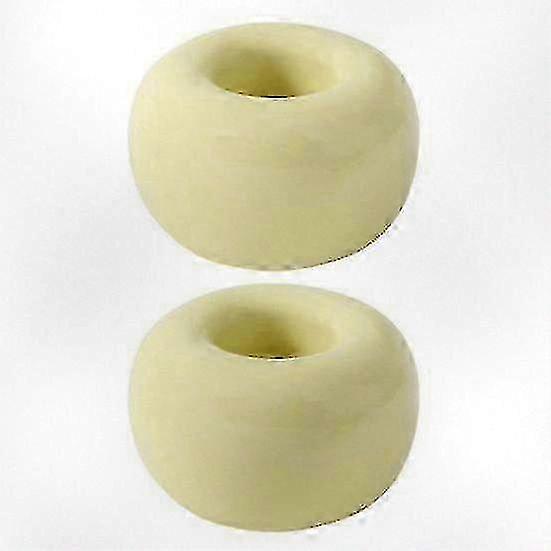 2-Pack Ceramic Toothbrush Holders, Smooth Round Design compatible with Bathroom, Solid Color Brush Storage Base