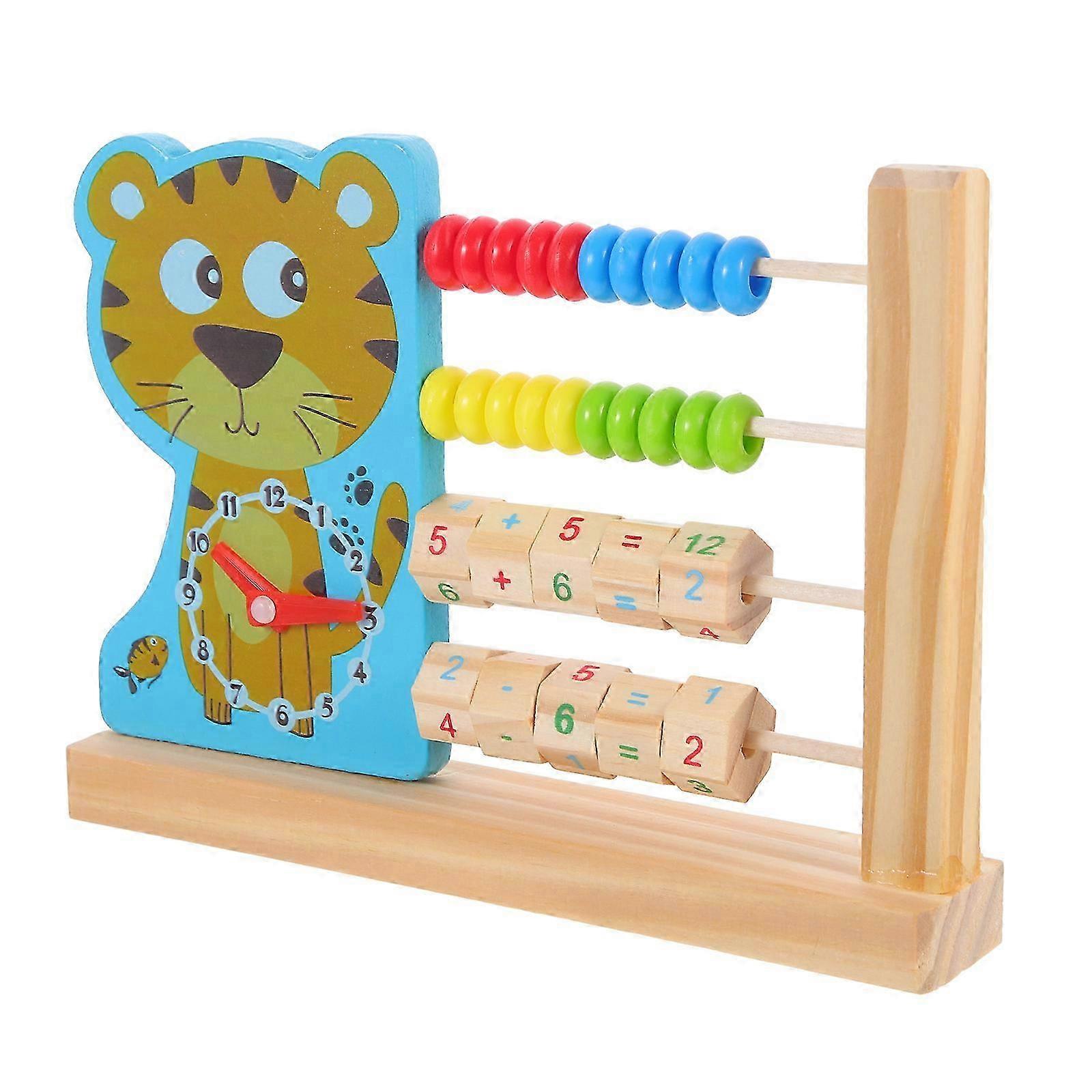 Wooden Educational Clock Abacus Toy