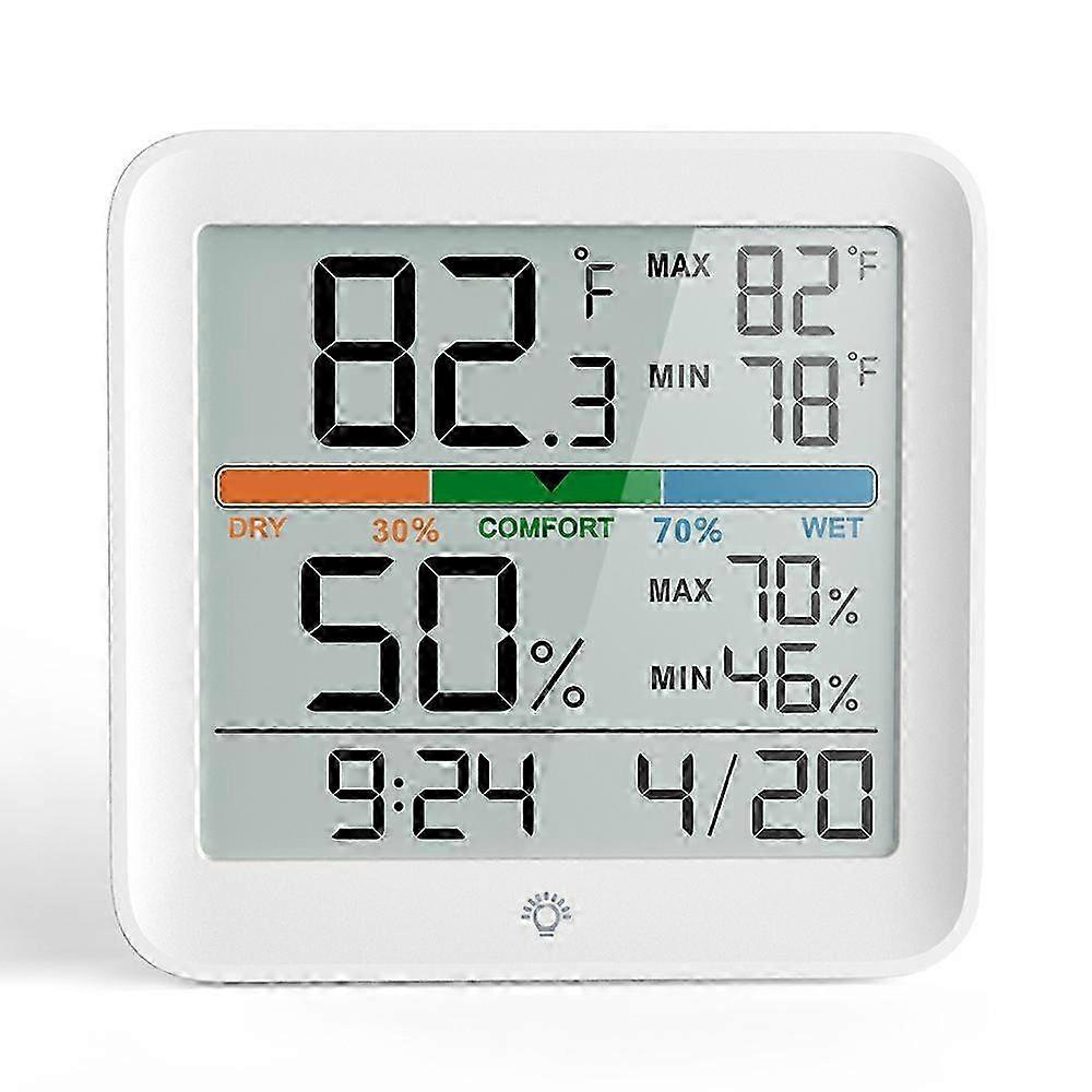 Large Screen Color Hygrometer Clock