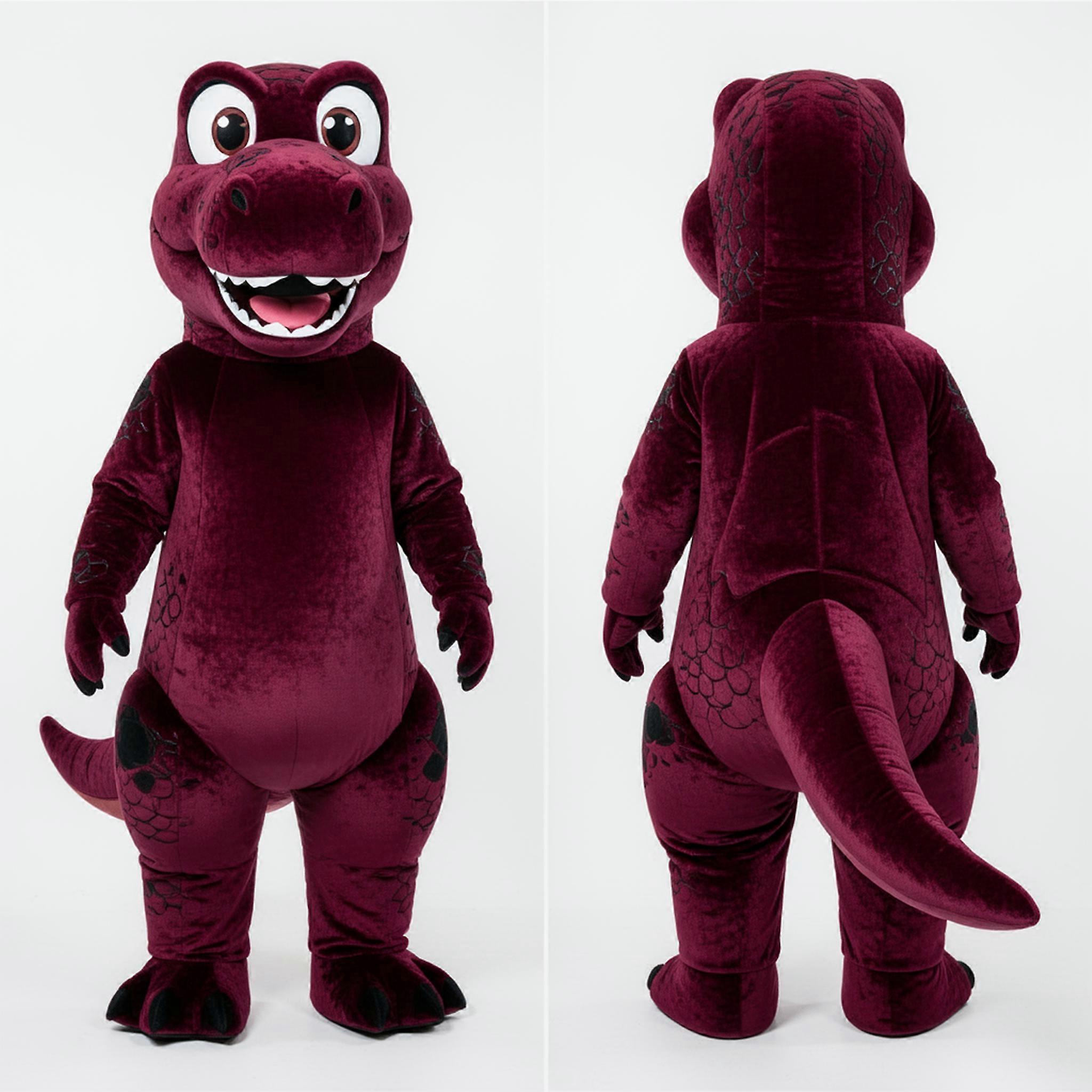 MASTICOT Maroon Velvety Spinosaurus Mascot