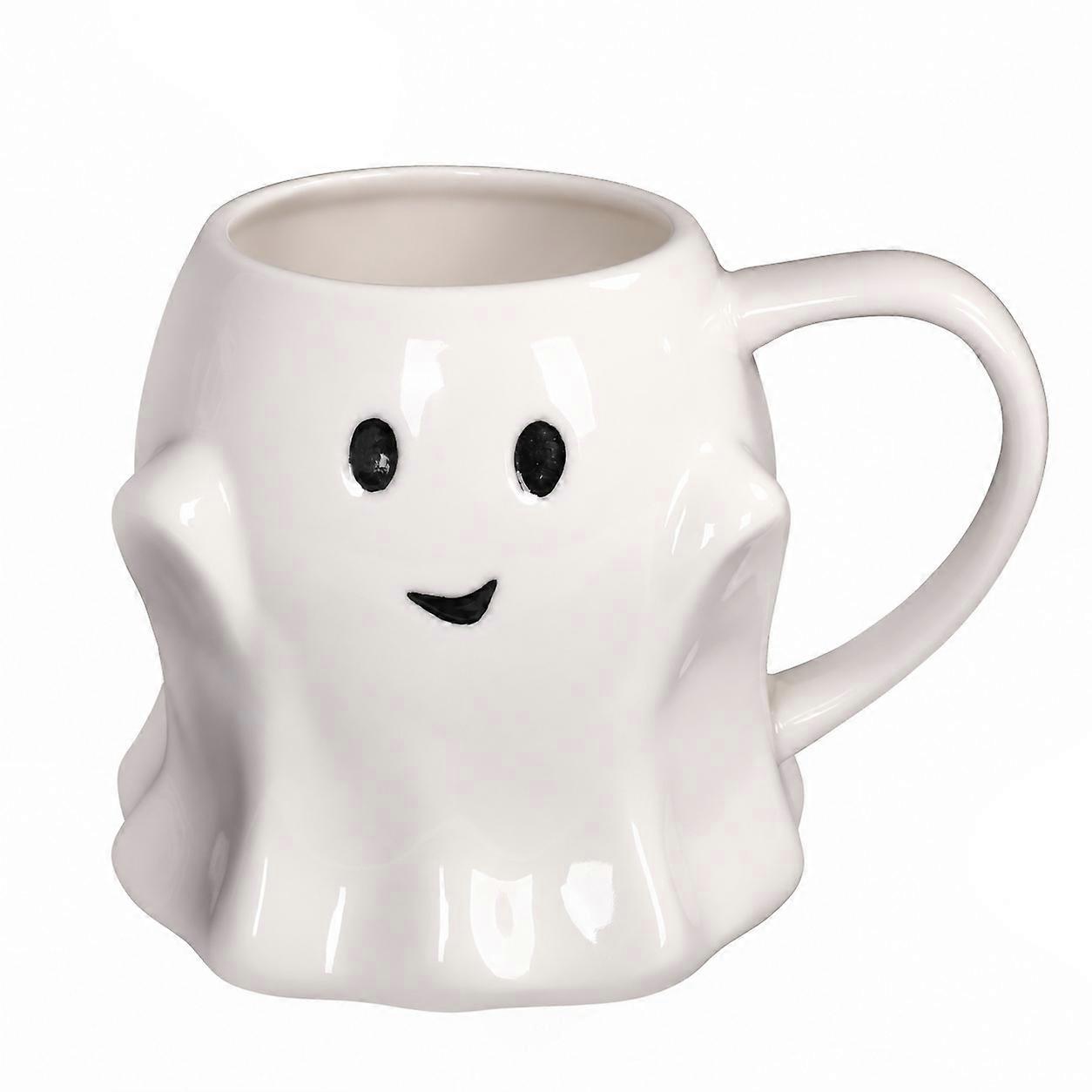 Halloween 3D Ghost-Shaped Ceramic Mug, Little Devil Coffee Cup