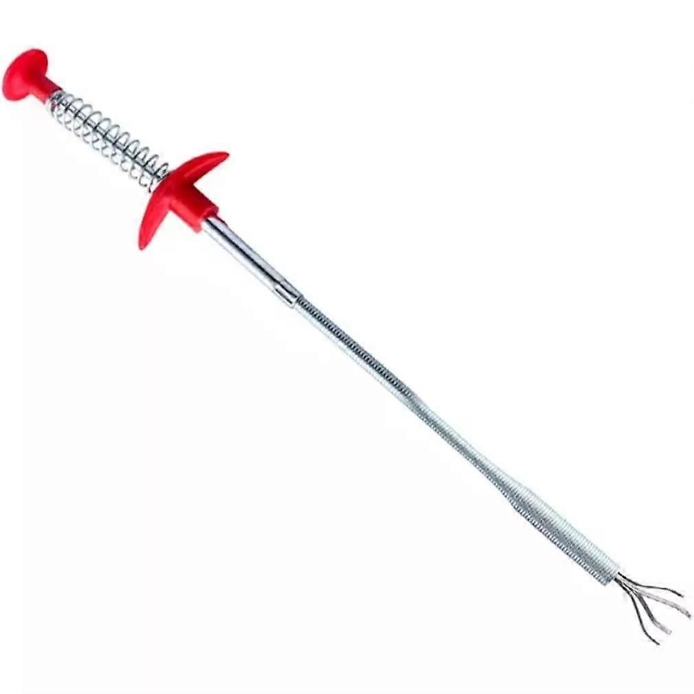 Drain Cleaning Extractor Spring Dredging Tool Red