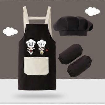 Kids Cooking Apron Set Cartoon Waterproof