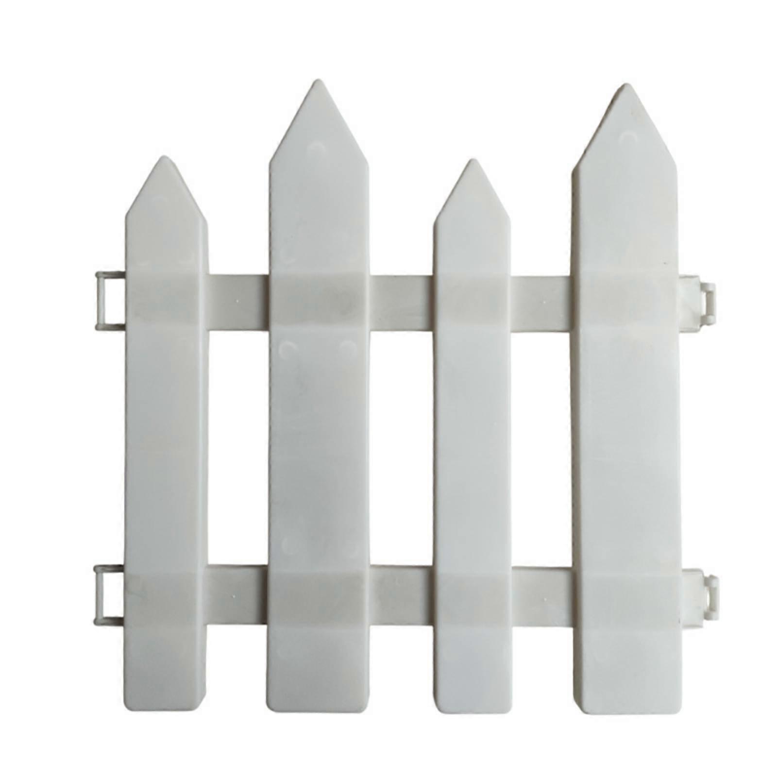 Garden Edging White Plastic Fence Flexible Layout for Pathways