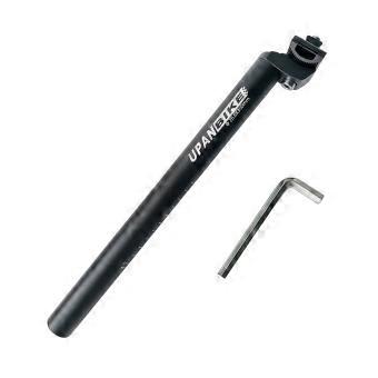 Panbike zadelpen 350 mm, aluminiumlegering, met micro-instelklem, diameter 28,6 mm