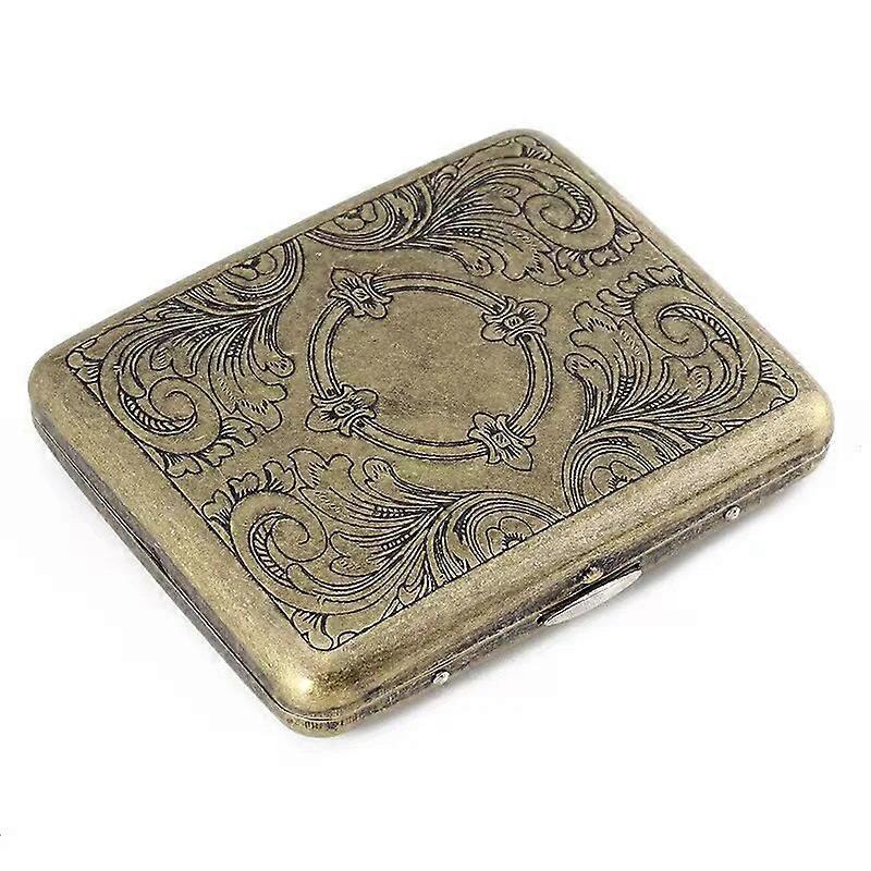 Portable Bronze Cigarette Case Flip