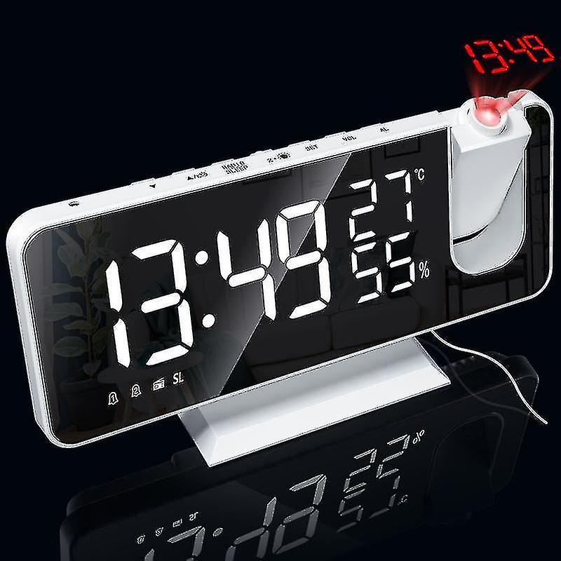 7.5inches Led Digital Alarm Clock Watch Table Electronic Desktop Clocks Usb Wake Up Fm Radio Time Pr