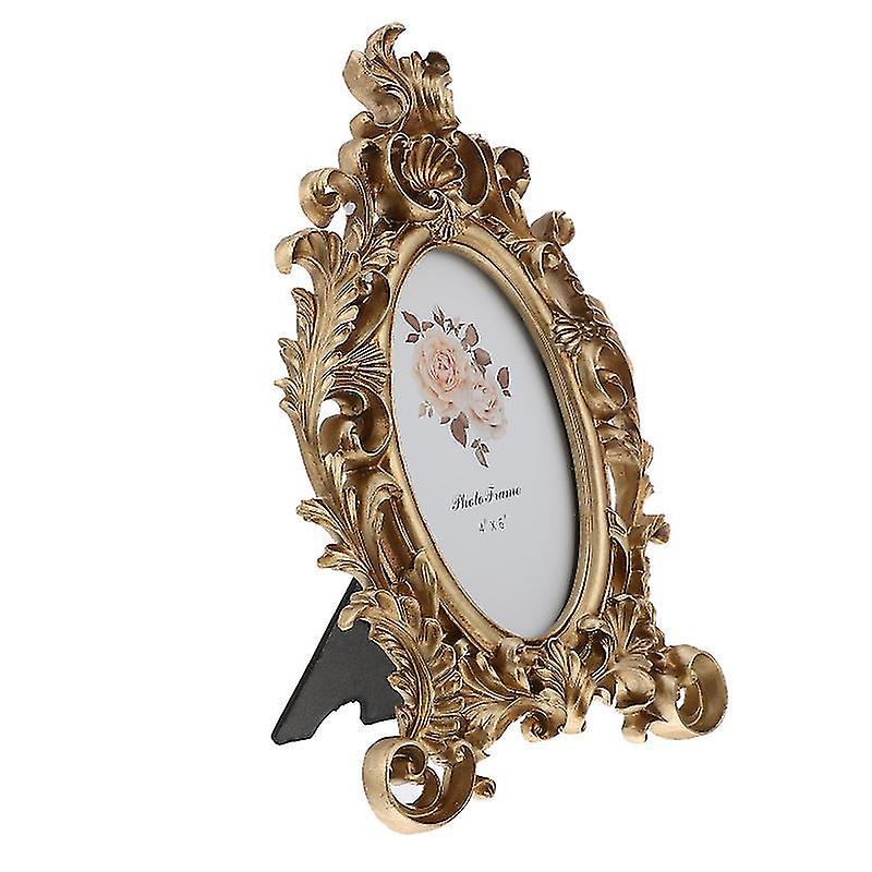 26X18cm Vintage Gold Picture Frames 1pc Retro Photo Frames Resin Picture Frames Creative Photo Holde