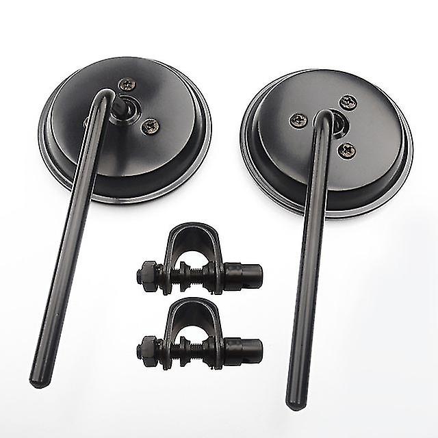 2pcs 8mm Cycle Back View Less Steel Retro Vinta Round View /silver