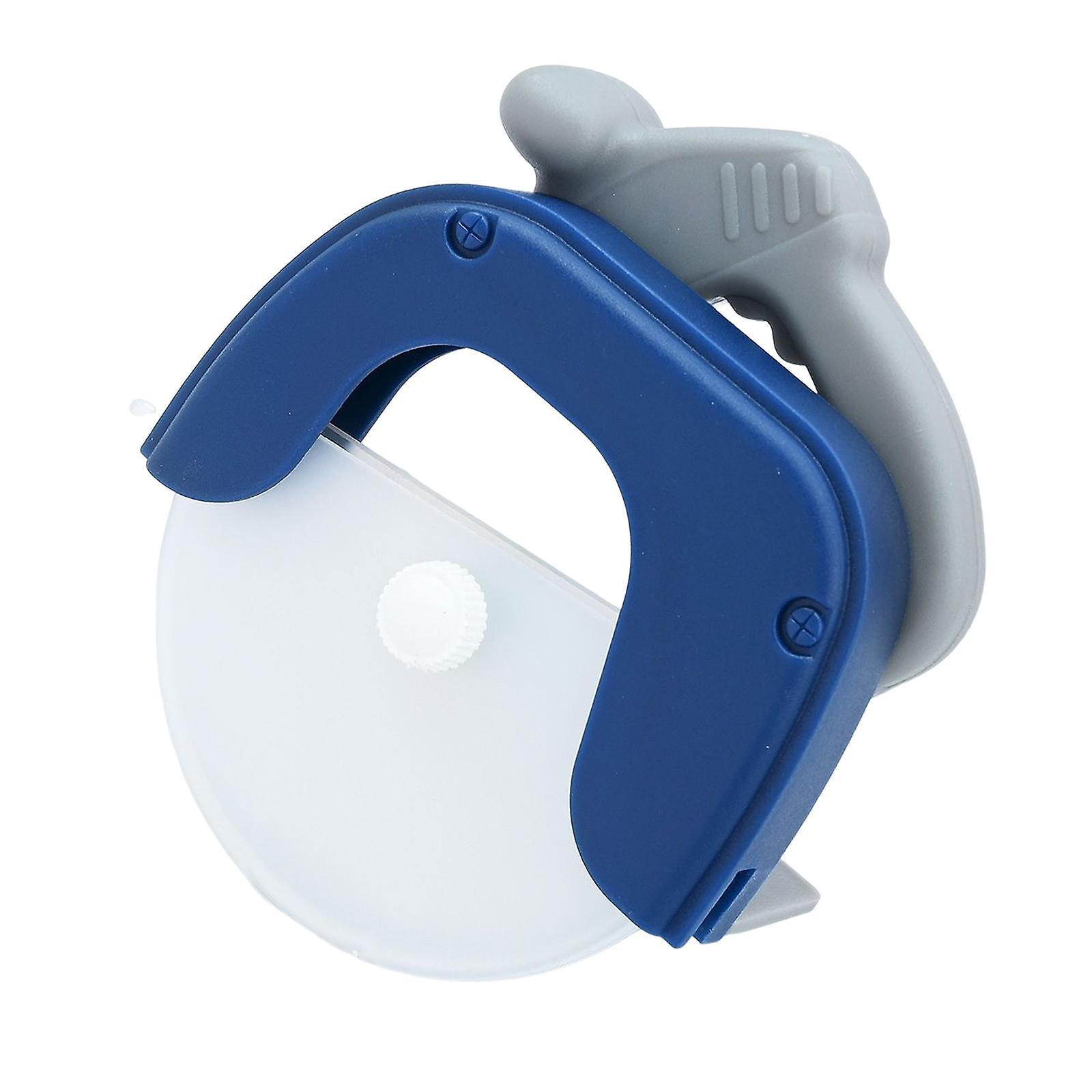 Large Pizza Cutter Wheel Pie Waffle Cutter Stainless Steel for Kitchen Tool Blue