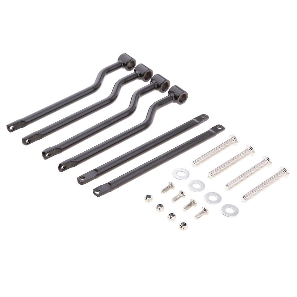Black Universal Motorcycle Saddle Bag Support Bars Mounts Brackets Set