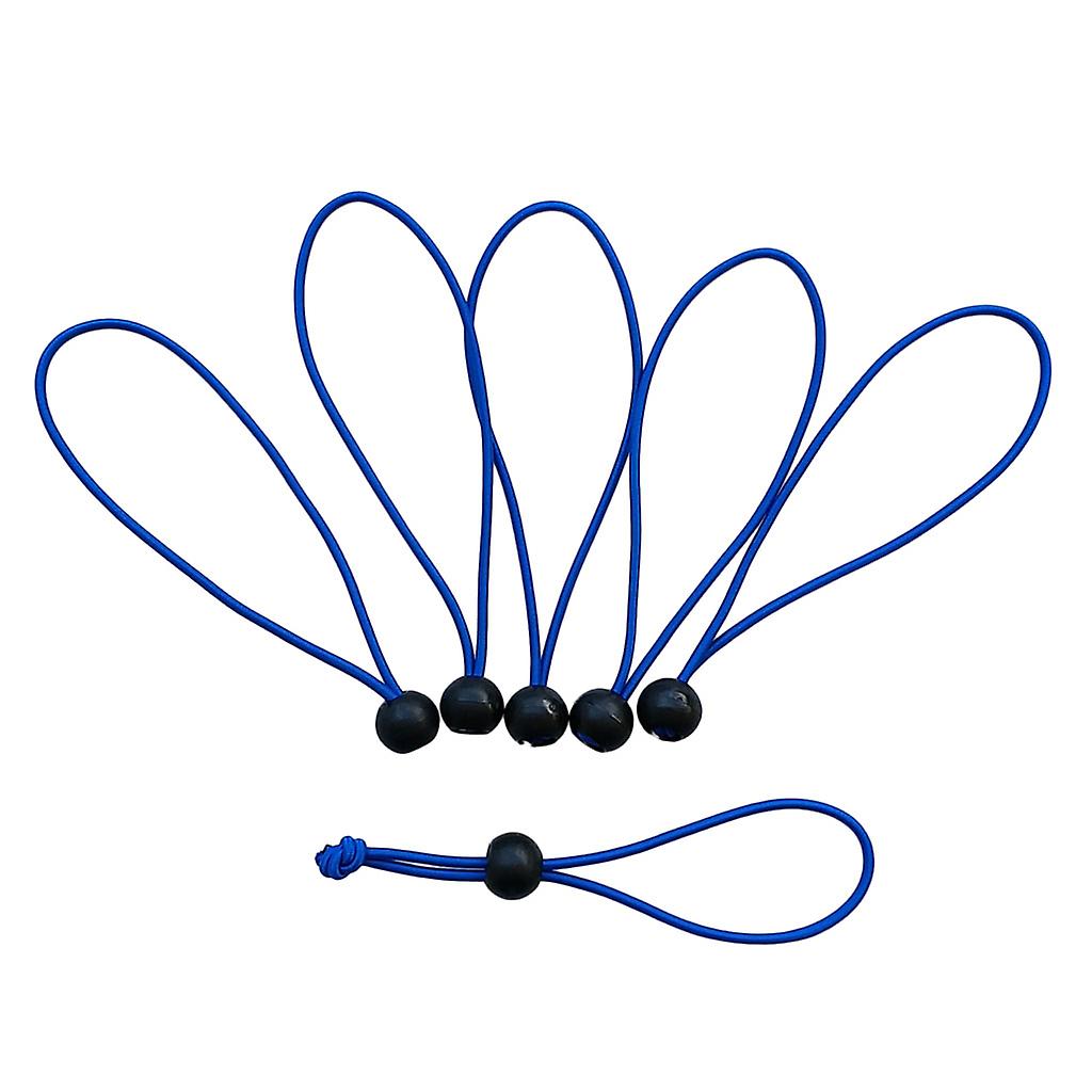 6 Peças de Corda de Bola Bungee Pesada para Tenda de Amarração Tope Azul 9 polegadas