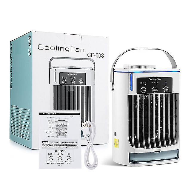 Haillicare מצנן אוויר נייד שולחן עבודה מאוורר תרסיס קירור מים USB מקרר מיזוג אוויר משרדי 500ml מיכל מים