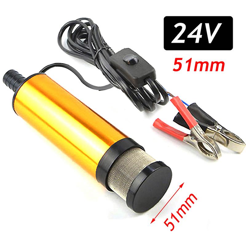 Mini Araba Yağ Pompası Elektrikli Dc 12v 24v Dizel Yağ Su Dalgıç Alüminyum Alaşımlı Kabuk 12l / dak Yakıt Transfer Pompası Pompalamak İçin