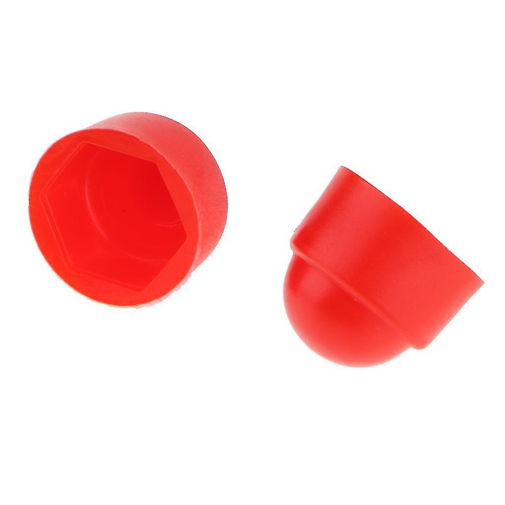 5x10 adet Kırmızı Plastik Kubbe Altıgen Cıvata Somun Koruma Kapakları Kapağı M8 13 X 15mm
