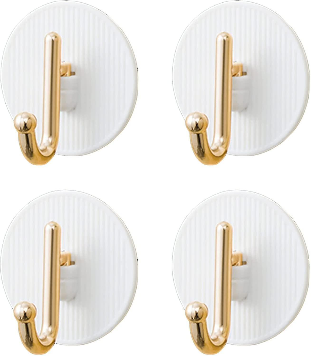 (white)set Of 4 Adhesive Wall Hooks, Adhesive Hooks, Tea Towel Hooks, Bathroom Coat Hooks, Adhesive Wall Hooks, Kitchen Towel Hooks