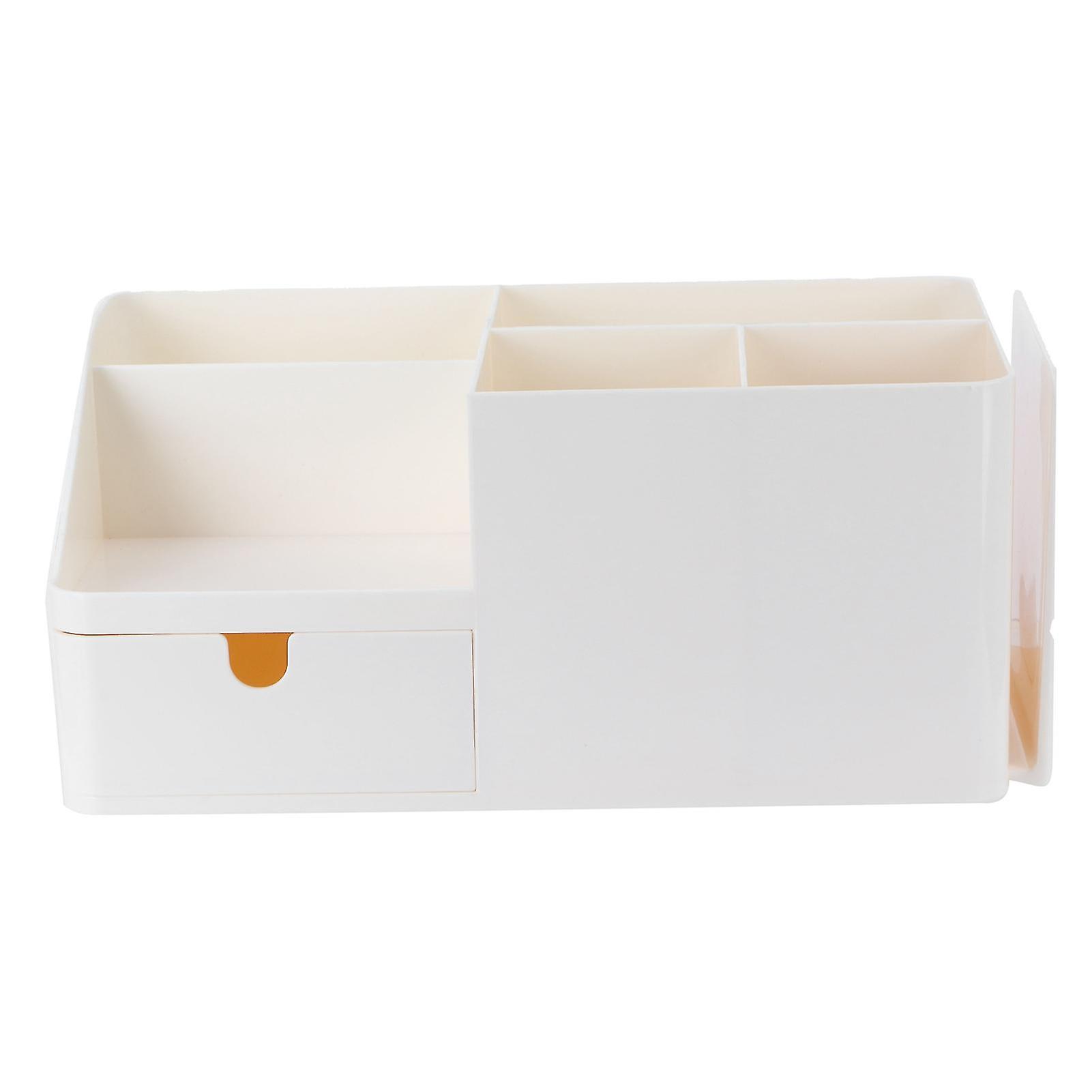 Drawer Type Desk Storage Box Book Stand Stationery Remote Control Holder for Home Desktop