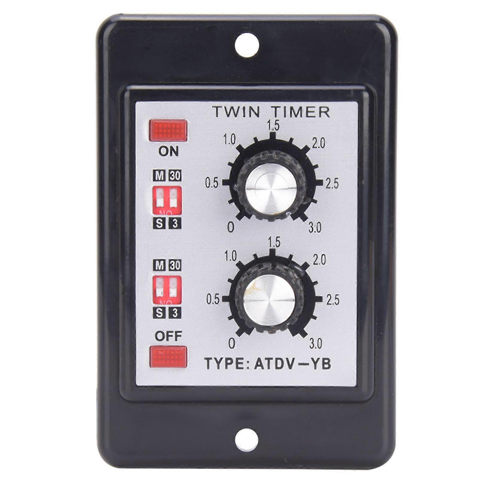 Knob Control Time Switch Relay On Off Twin Timer Relay ATDV YB AC110v 220V

50/60Hz