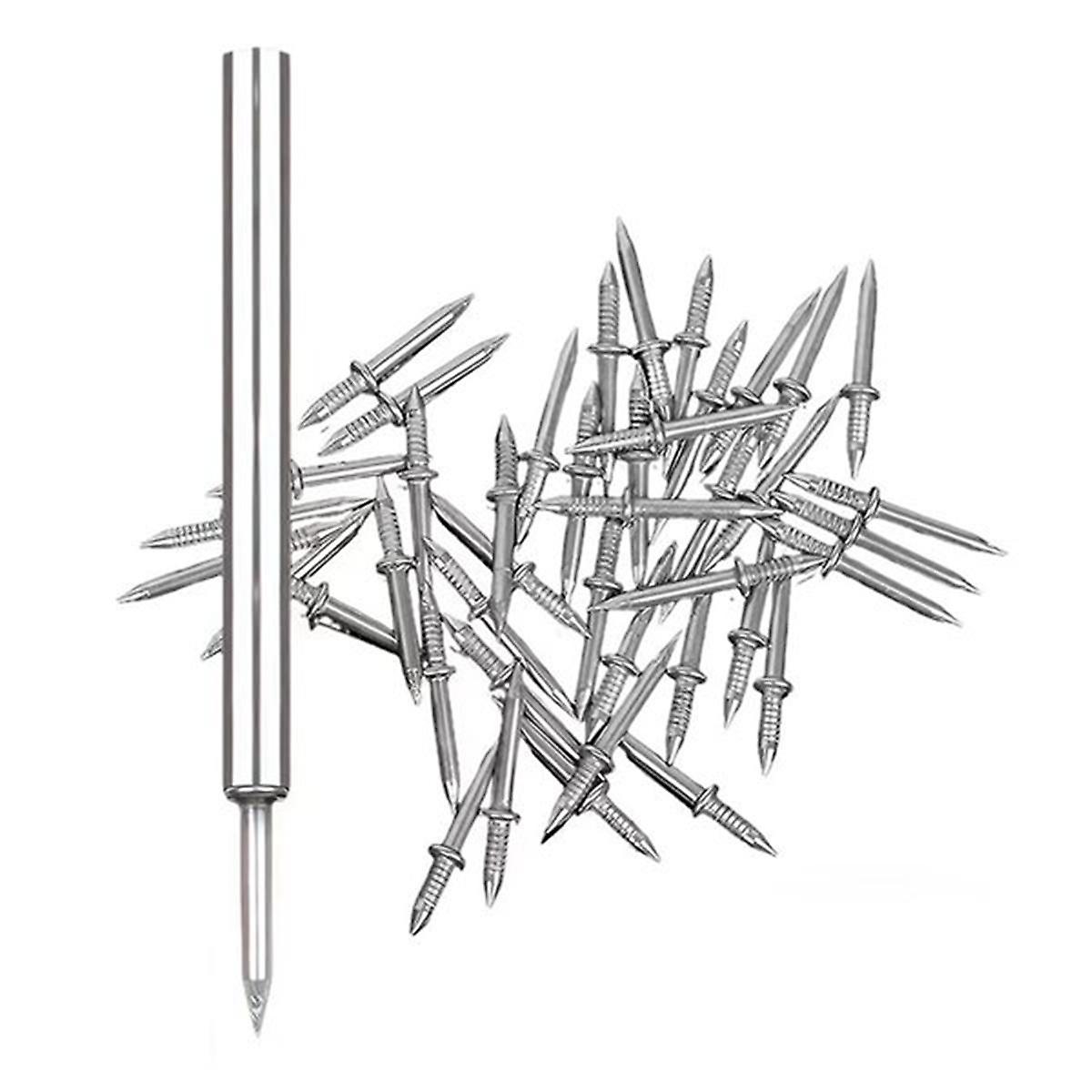 500Pcs Double-Head Skirting Thread Seamless Nail Double Headed Nails Invisible Security Screws with
