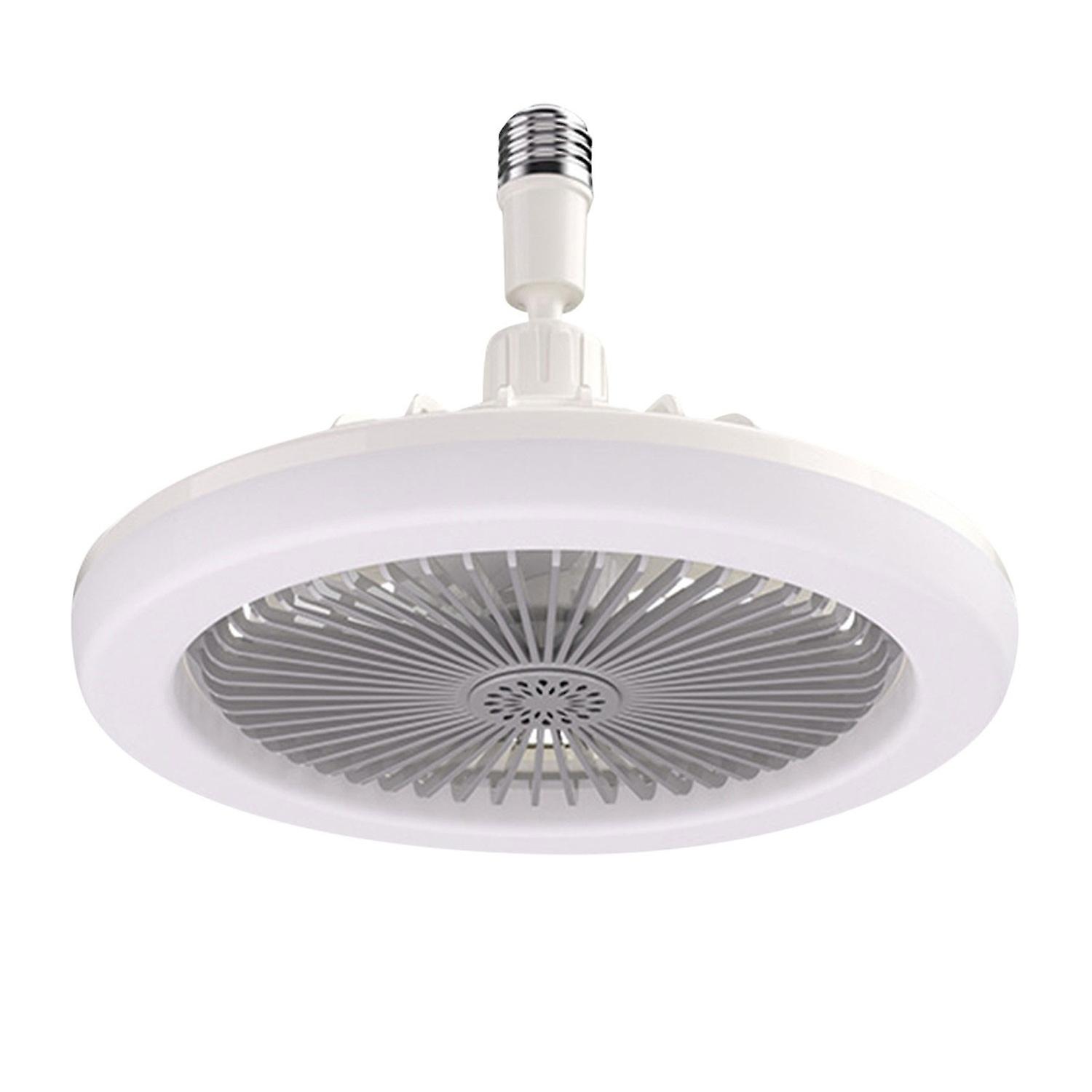 Grey Mini Ceiling Fan with LED Light and Remote, Quick Installation