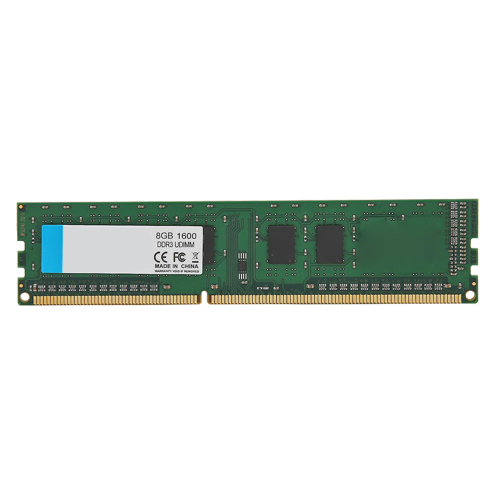 DDR3 UDIMM 1600Mhz RAM 64bit Width 40Pin Data Interface Plug and Play Professional Laptop RAM for PC 8GB