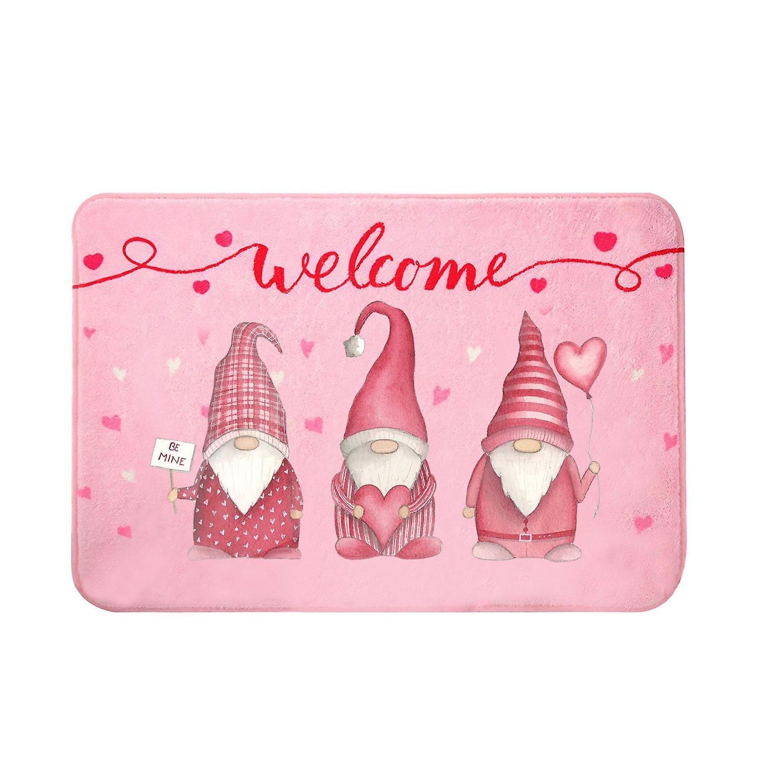 Universal Doormat Comfortable Touch Flocking Multifunctional Gnome Decorative Door Rug for
