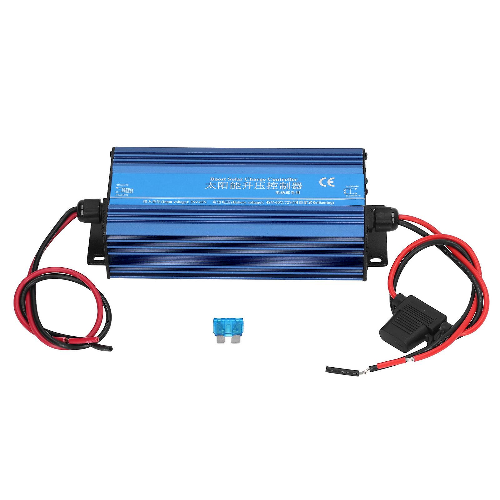 Qukaim Boost Solar Panel Charge Controller Solar Boost Charge Controller, MPPT Step Up Solar Battery Charging Controller, 600W, 48V/60V/72V,