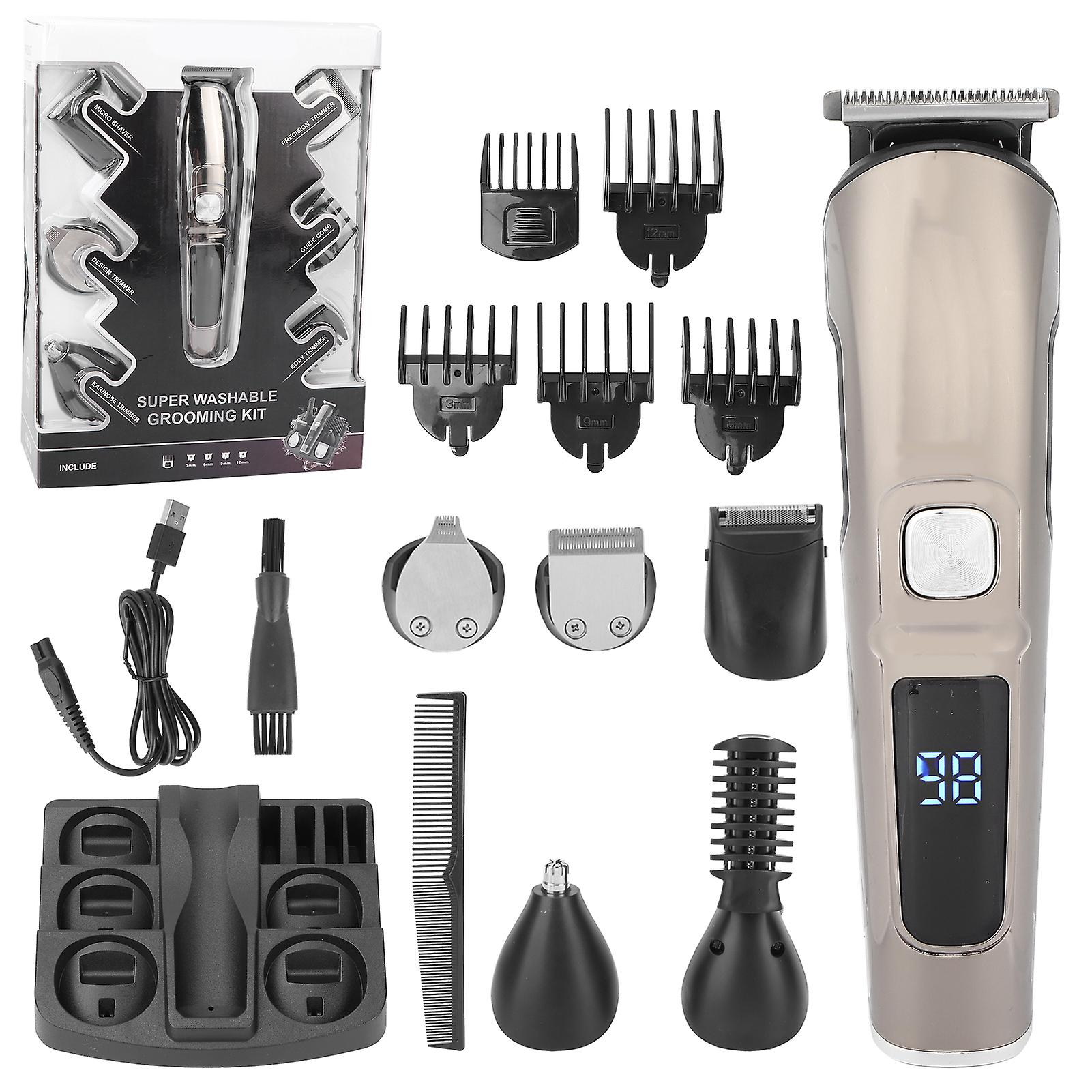 Tondeuse à cheveux rechargeable, rasoir à moustache étanche, tondeuse sans fil de haute précision