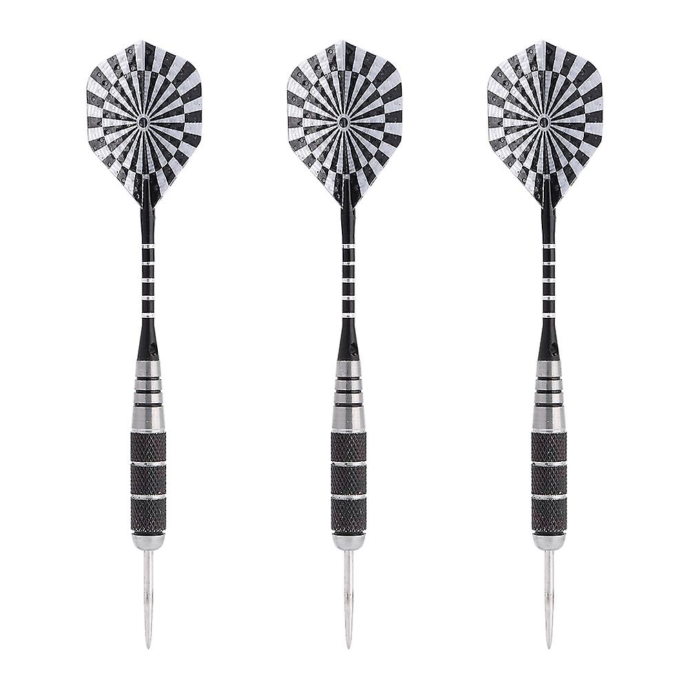 BuyWeek Steel Tip Darts, 3Pcs 155mm Target Darts 6.10 inch PET Aluminum Alloy Dart Wallet with Laser Printing Flights (3 Colors)(L6)